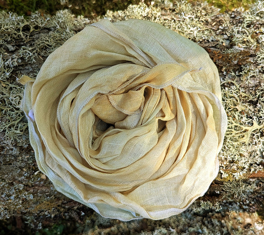 Linen scarf calendula