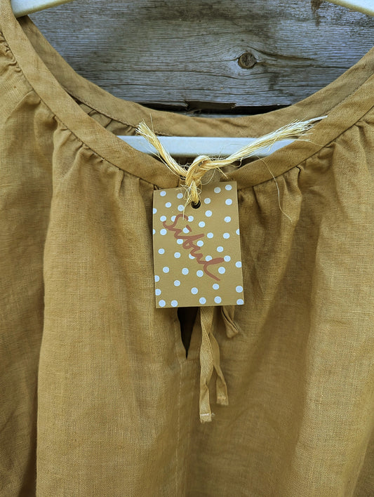 Vintage linen blouse onion skin