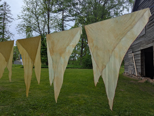 Linen scarf cosmos