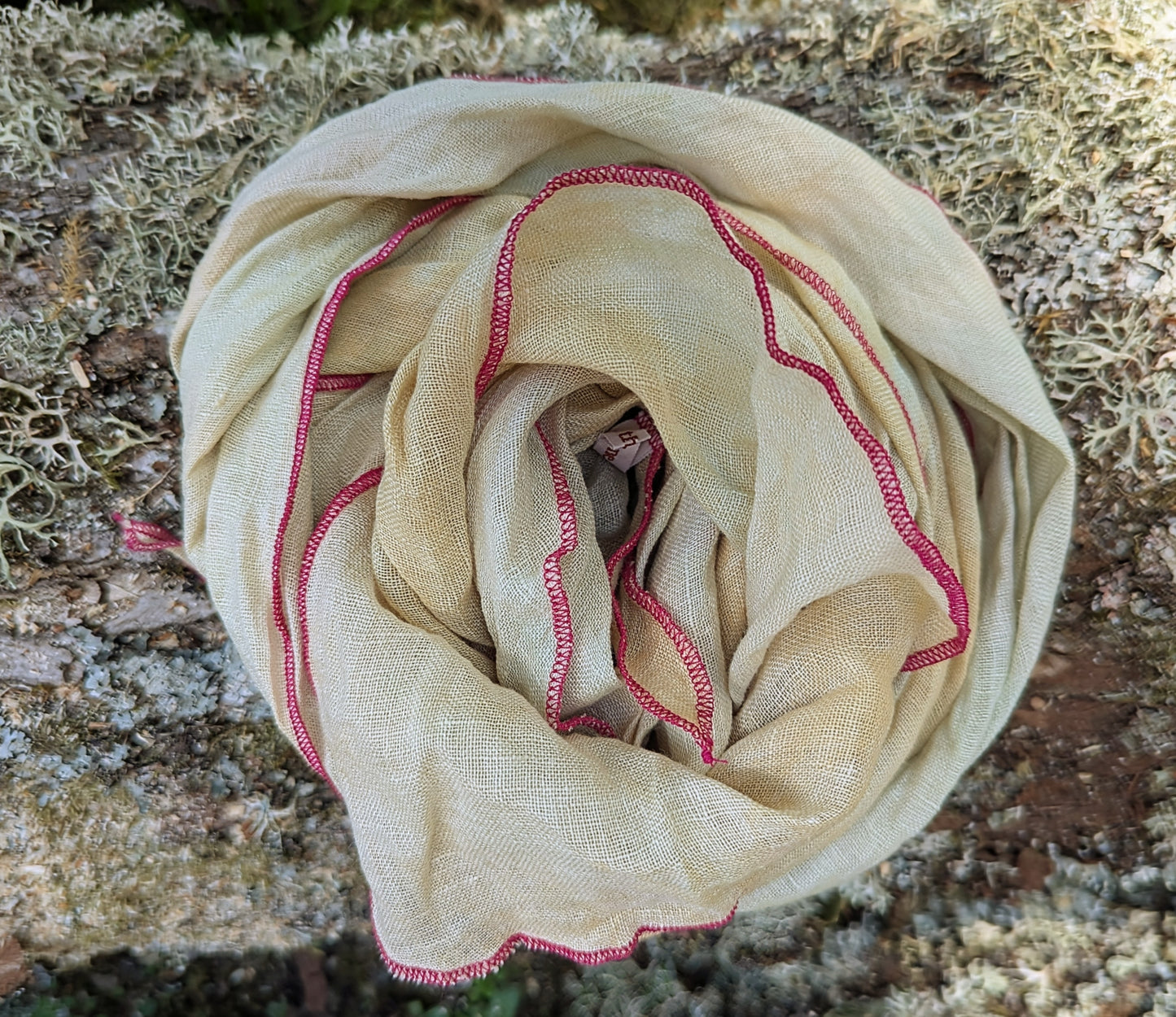 Linen scarf calendula