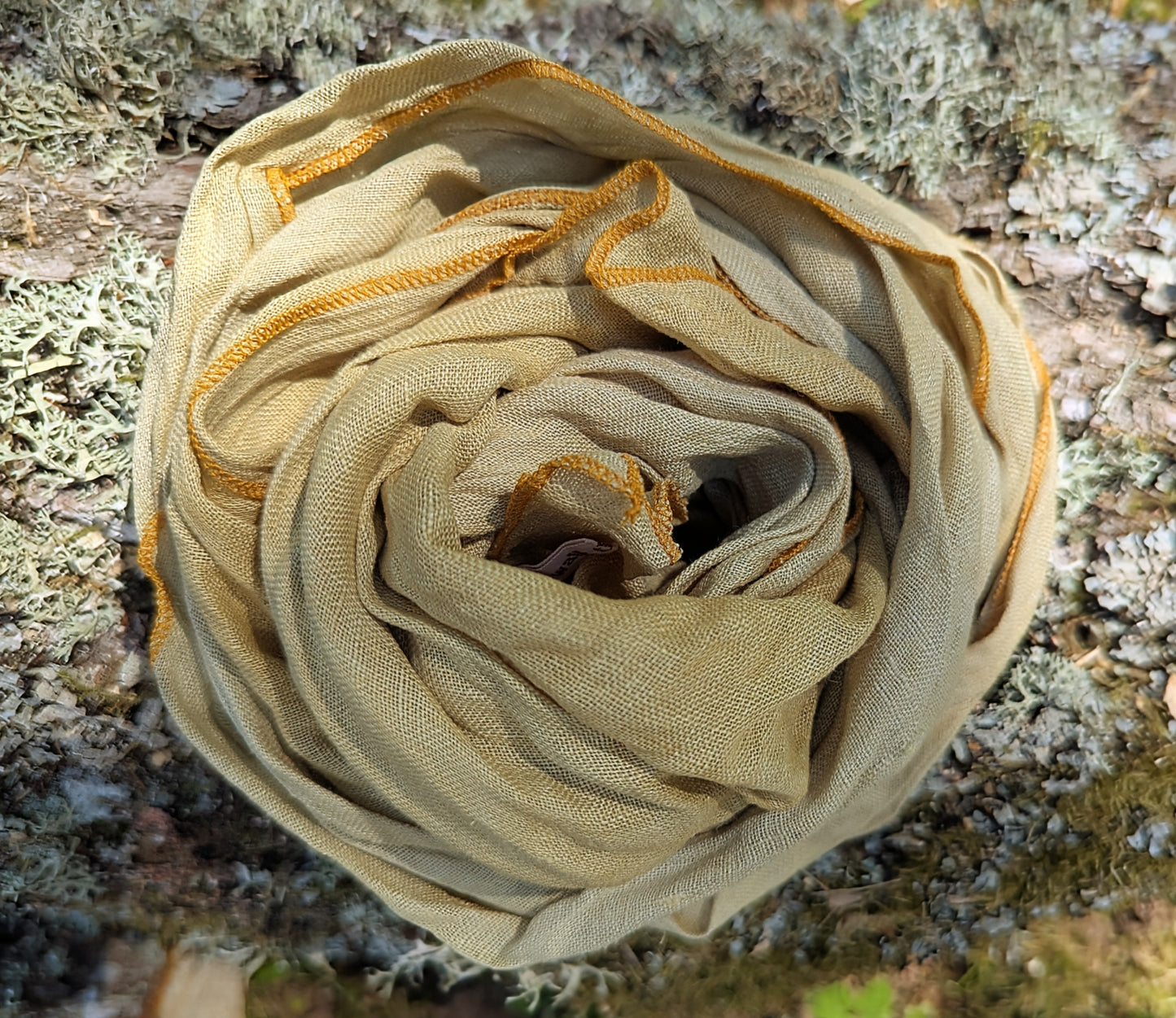 Linen scarf cosmos