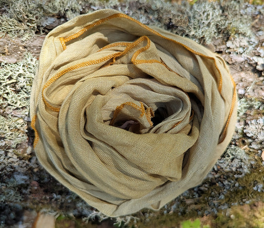 Linen scarf cosmos