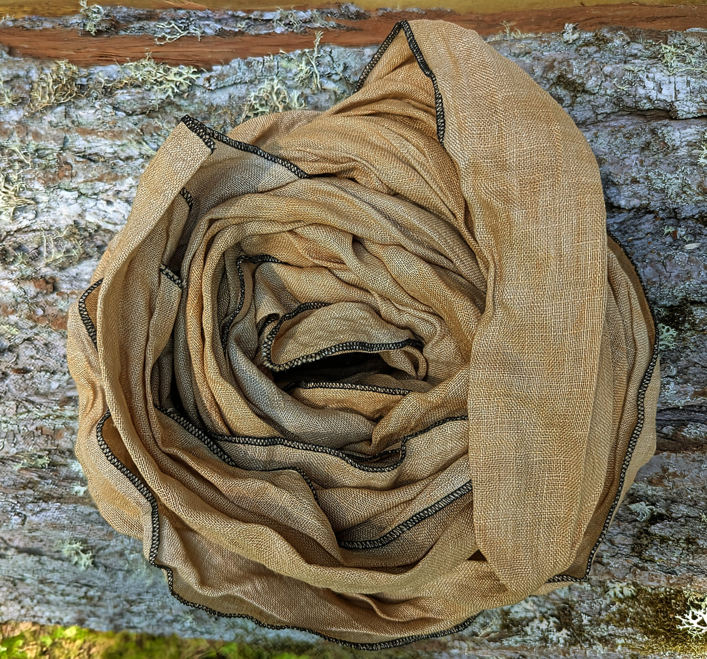 Linen scarf tagetes
