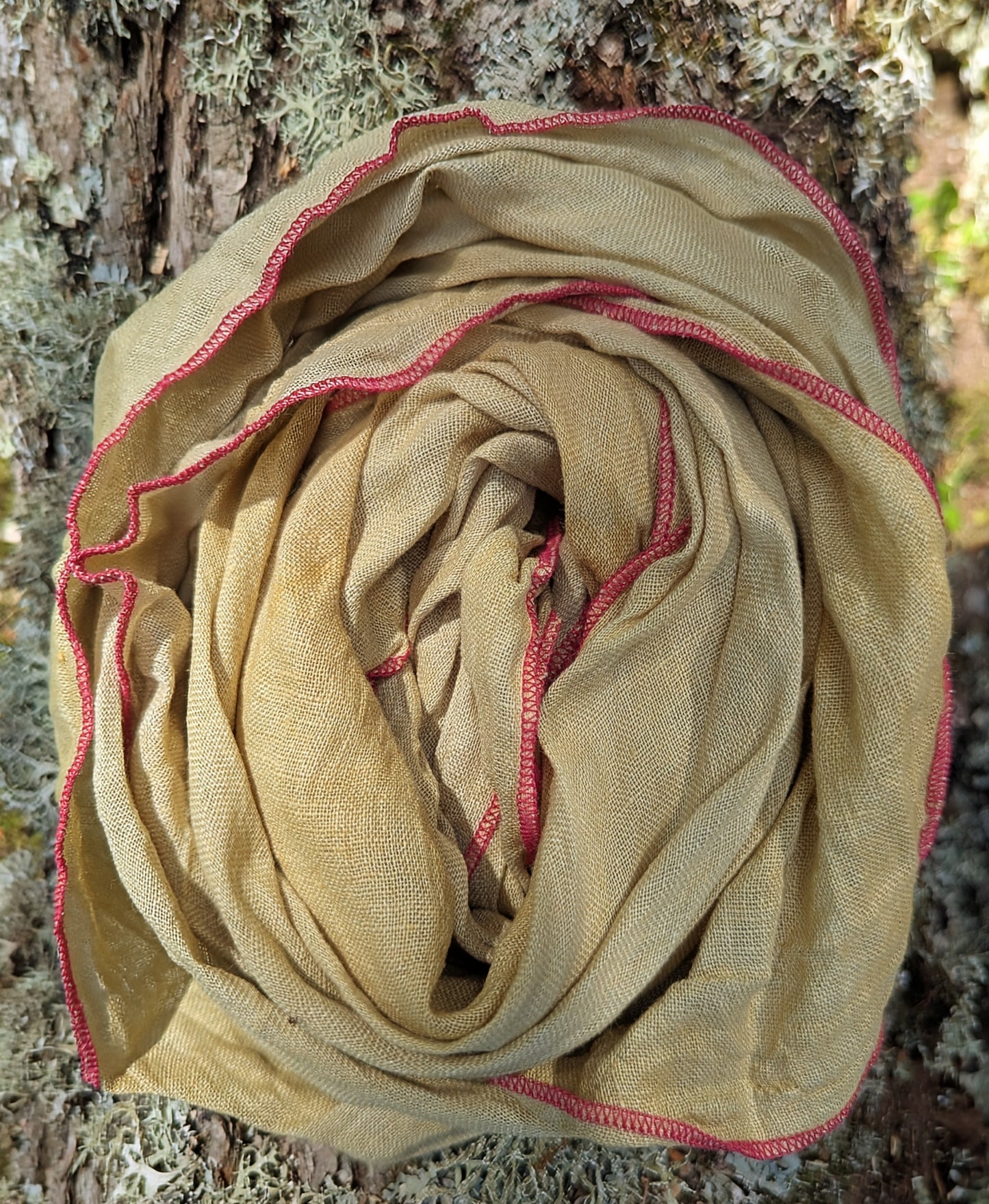 Linen scarf cosmos