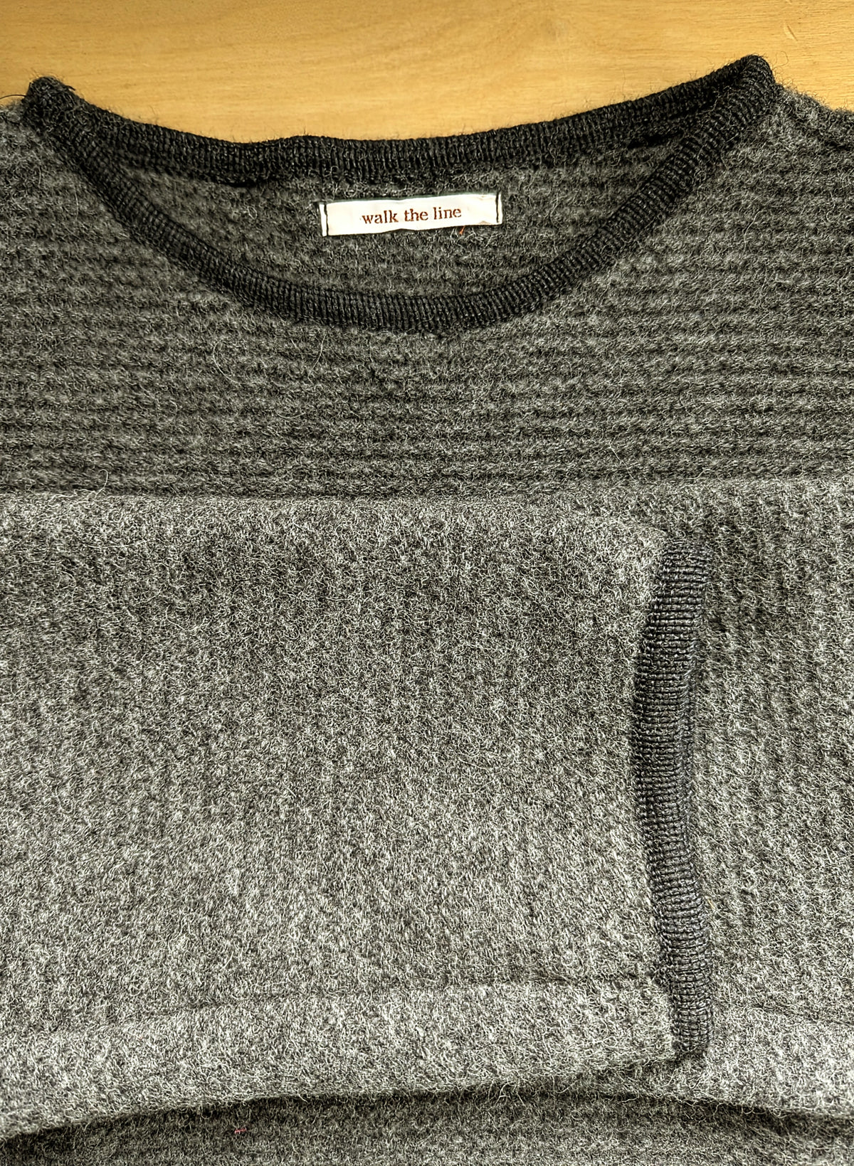 Wool Sweater with braid trim