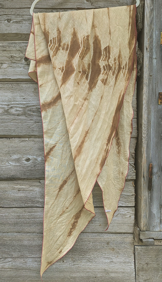 8 Linen scarf Oak leaves