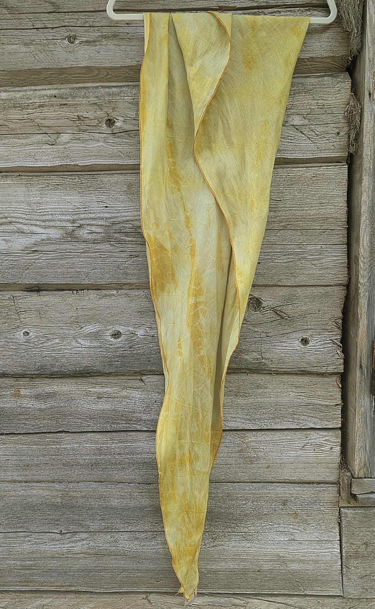 Linen scarf cow parsley and camomile