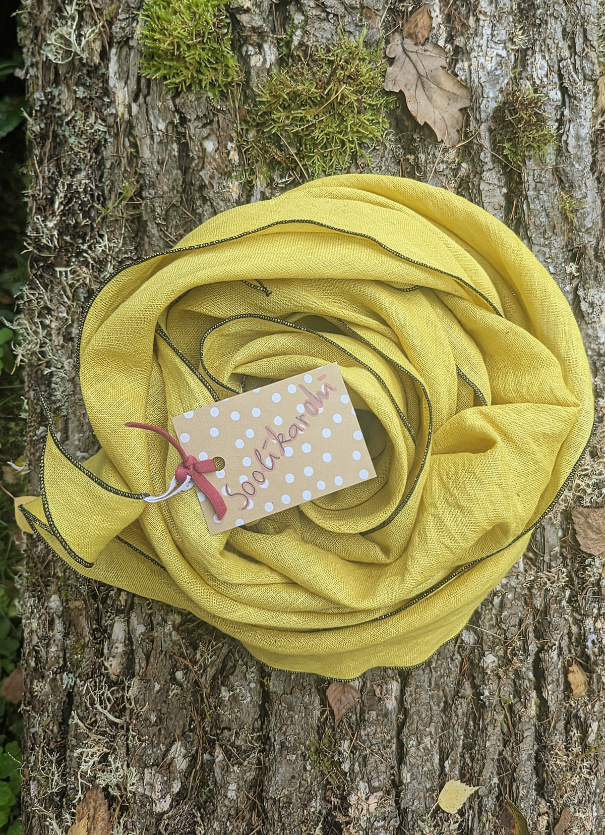 Linen scarf tansy