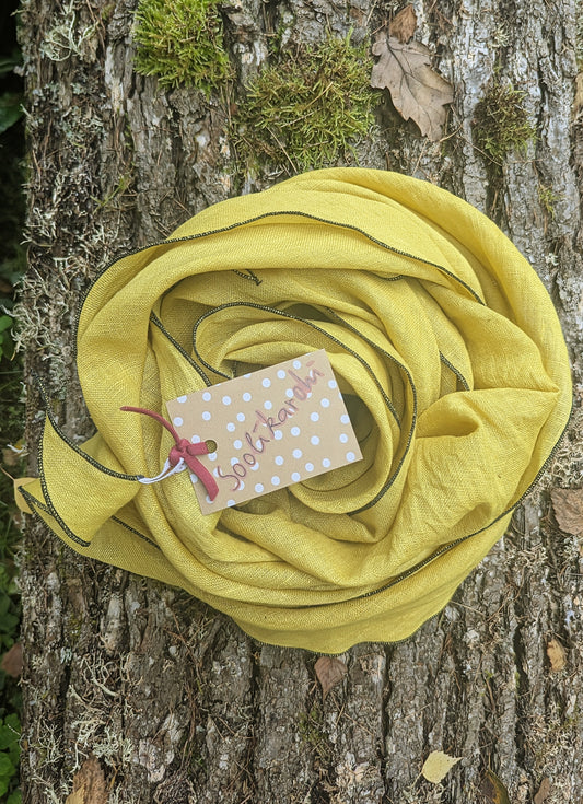 Linen scarf tansy