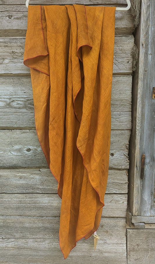 6 Linen scarf Onion skin