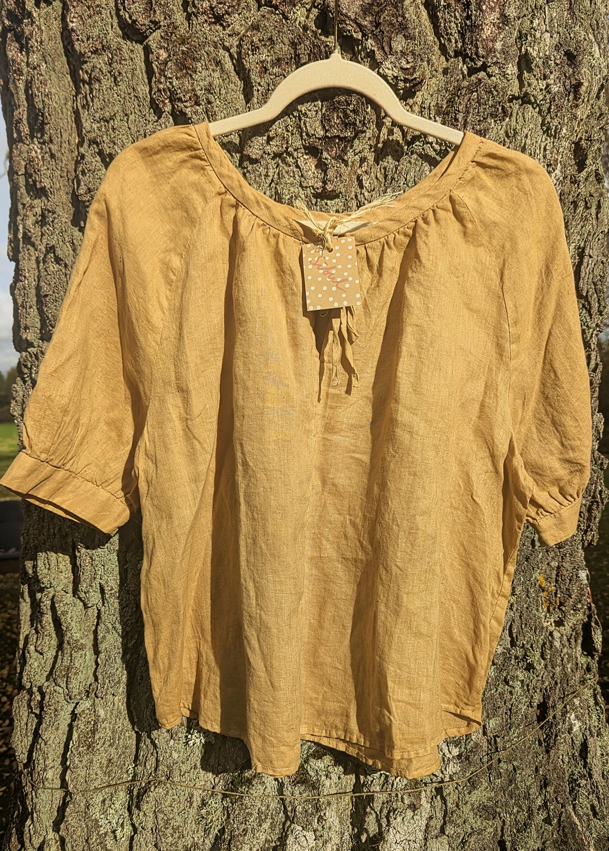 Vintage linane pluus sibulakoor